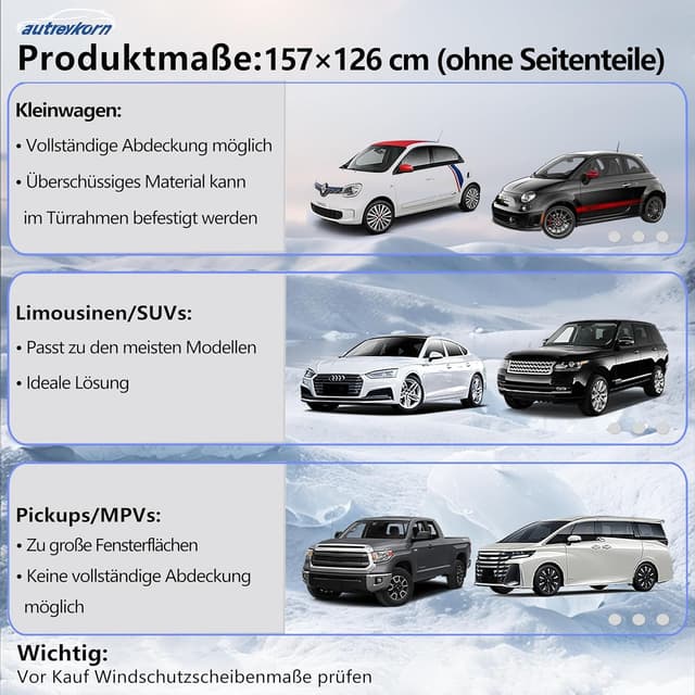 Thumbnail 6 de Autreykorn Frontscheibenabdeckung 157×126 cm