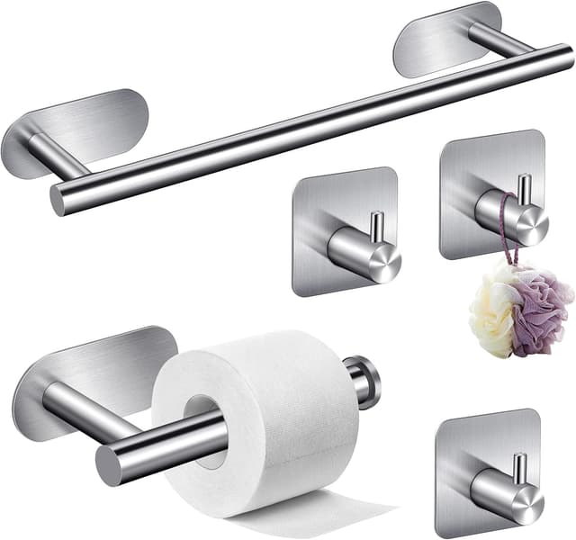 Detalle de YUNYODA Juego de toalleros 40cm autoadhesivo