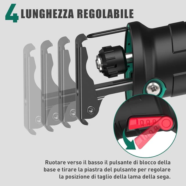 Thumbnail 5 de HYCHIKA Seghetto a batteria 18V