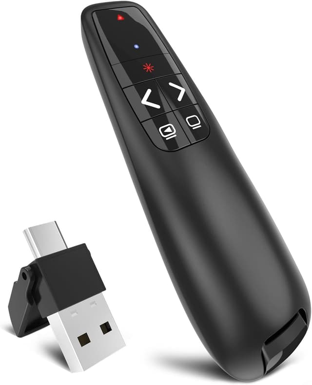 Thumbnail 6 de UBUYUONE 2-in-1 USB‑C Presenter mit Tasche – kabellose Präsentationsfernbedienung für Laptop/PC
