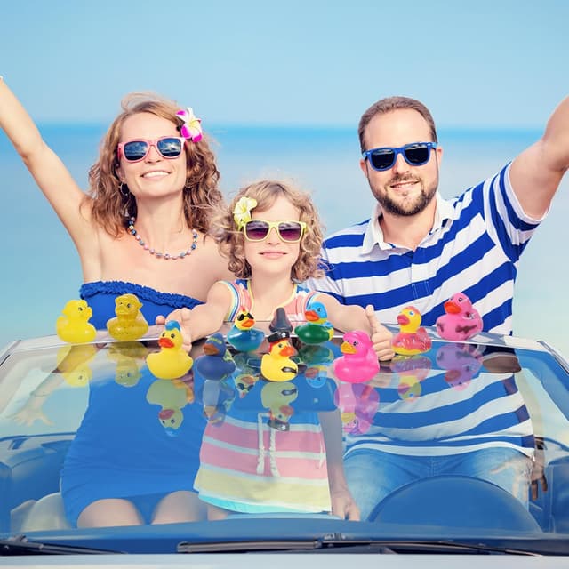 Detalle de 30 Pcs Rubber Duck Assorted Bath Toys (Plastic Rubber Duckies) – Bag Fillers & Party Favour Ducks