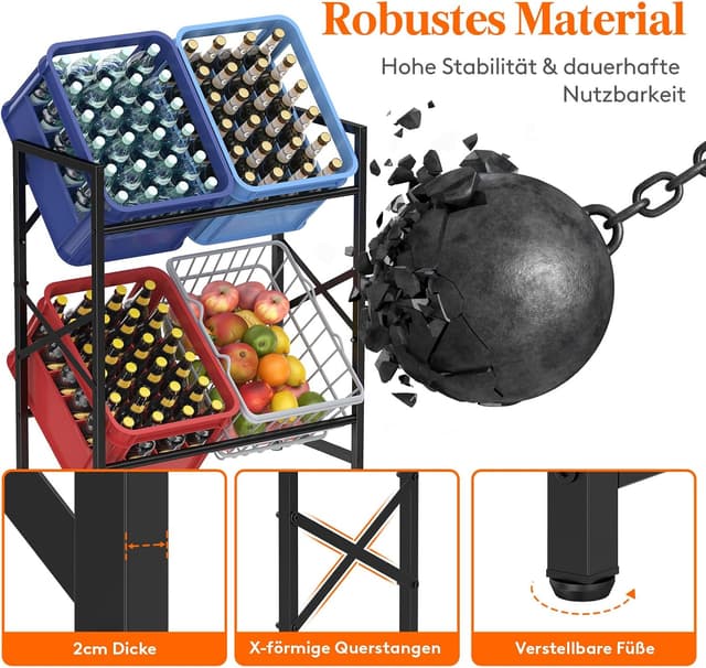 Thumbnail 2 de Lifewit Getränkekistenregal 4 Kisten hoch