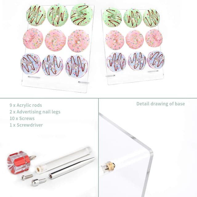 Thumbnail 3 de YestBuy Acrylic Donut Wall Display Stand 54 🍩