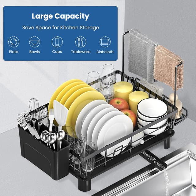 Thumbnail 1 de Escurridor de platos Vividreamore 360° negro