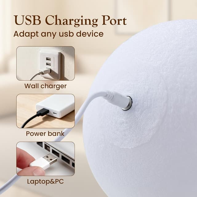 Thumbnail 4 de EXTSUD Mond Lampe 3D 16 Farben