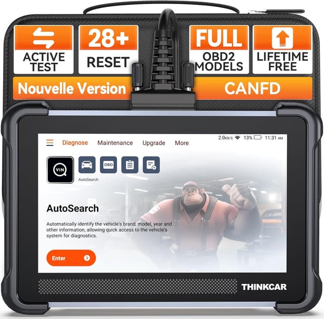 Detalle de THINKCAR ThinkScan 672 : valise diagnostic auto OBD2 bi-directionnel avec réinitialisations