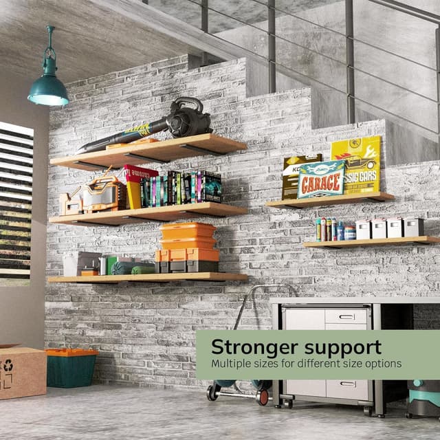 Detalle de WELDUN 30 cm floating shelf brackets