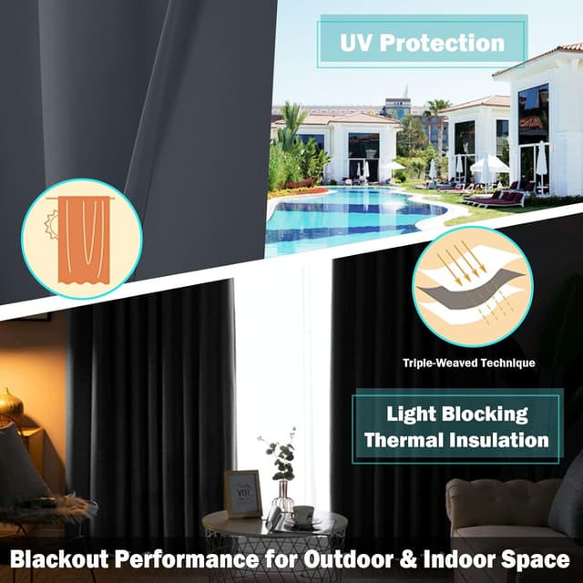 Detalle 2 de Outdoor Waterproof Curtains 85% Sun Light