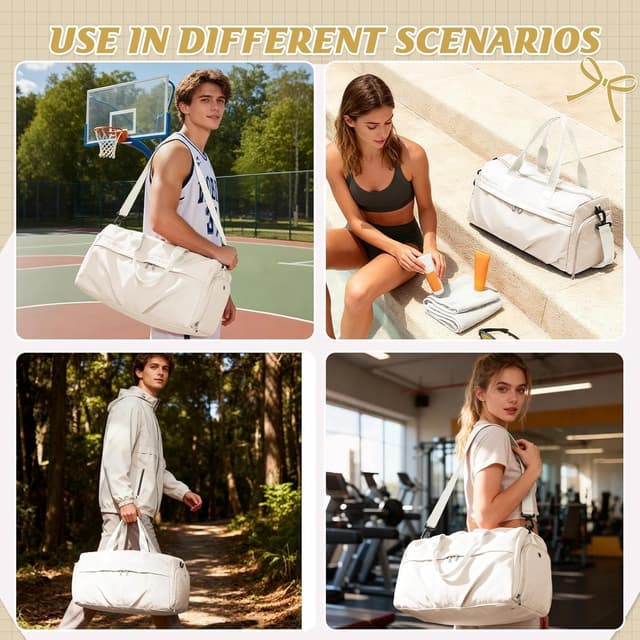 Detalle 2 de HYC00 sports gym bag 28.8L beige