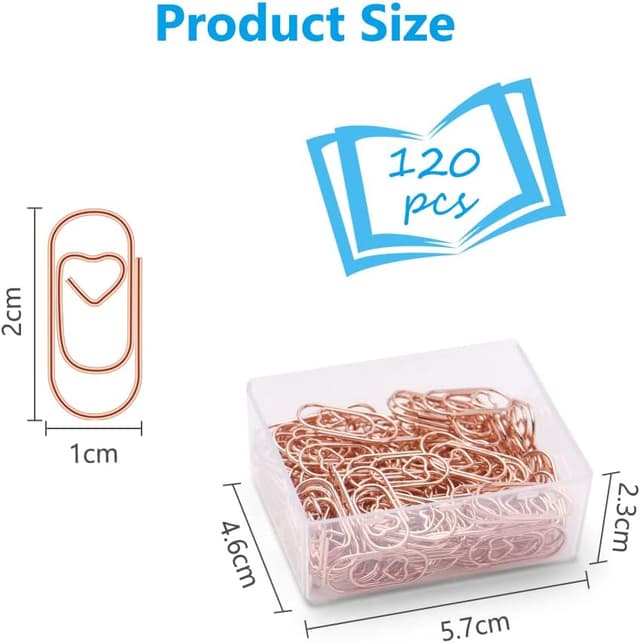 Detalle 2 de Vicloon Kleine Büroklammern 130 Stück 💼