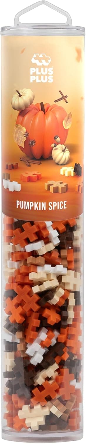 Detalle de Plus-Plus Building Blocks Toy (240 pc) – Pumpkin Spice Mix creative STEM play for ages 5+