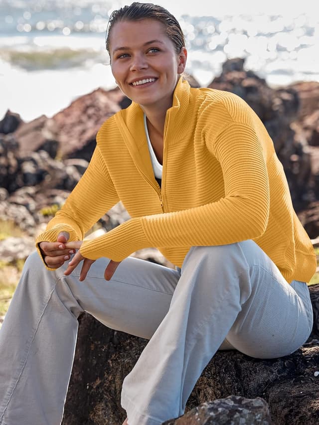 Thumbnail 4 de ANRABESS Long Sleeve Quarter Zip Pullover 4 Sizes