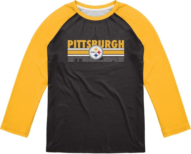 Detalle de FOCO NFL Men’s Team Logo Raglan T-Shirt (Officially Licensed)