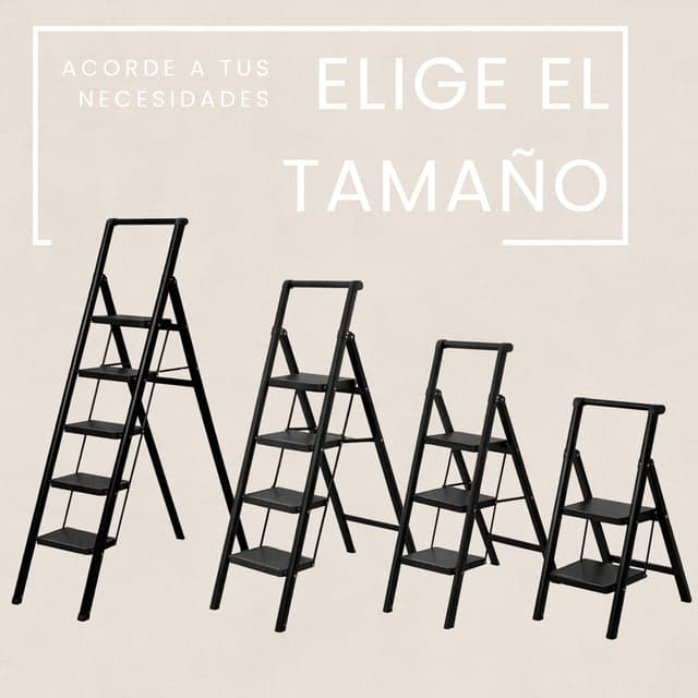 Thumbnail 6 de UABA Escalera Plegable 3 Peldaños Negra