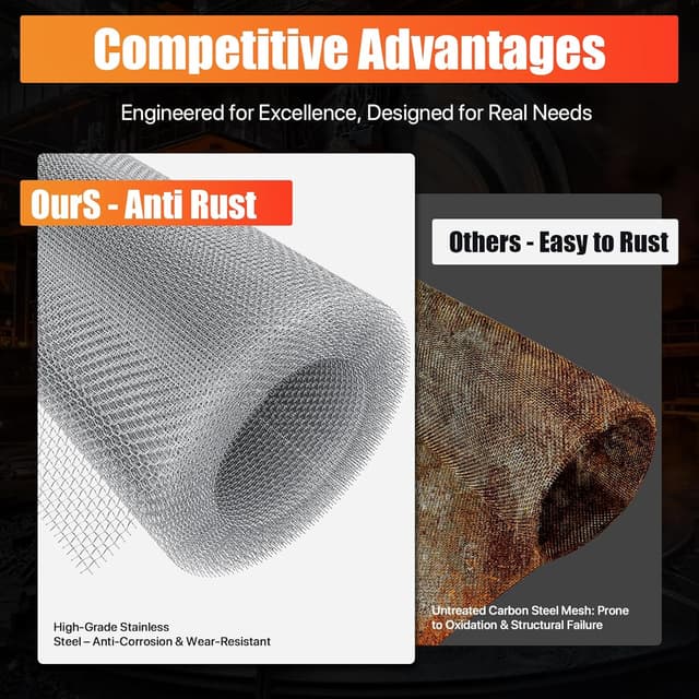 Thumbnail 3 de 304 Stainless Steel Wire Mesh Roll 30cm×250cm