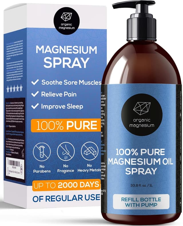 Detalle de Ultra Pure Magnesium Oil (1000 ml) – 31% magnesium chloride Zechstein oil for sports recovery & muscle relaxation