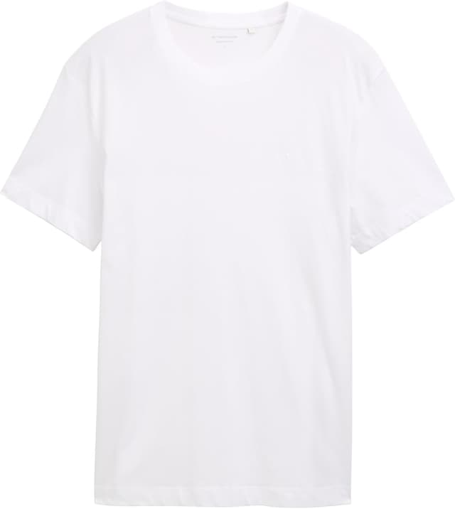 Detalle de TOM TAILOR T-Shirt da uomo basic in cotone con logo ricamato
