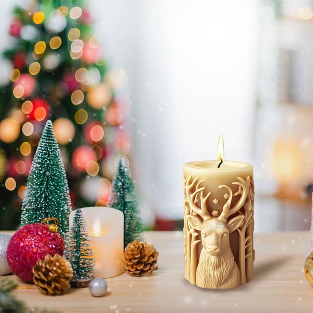 Thumbnail 5 de WANDIC Christmas Elk Silicone Mold 1 piece 🕯