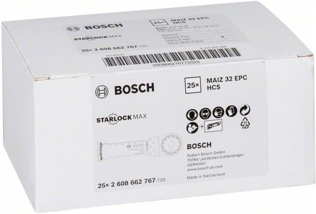 Detalle de Bosch Accessories Lames plongeantes MAIZ 32 EPC (80 mm) pour bois – Starlock Max