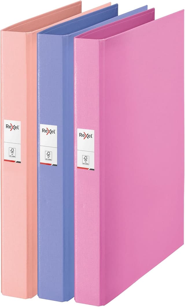 Detalle de Rexel Solea A4 25 mm ring binder, pack of 3