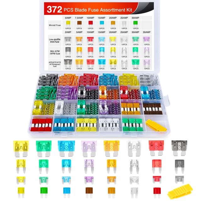 Detalle de Nilight 372-Piece Car Fuse Assortment Kit (Standard/ Mini/ Low Profile Mini/ Micro2 Blades)