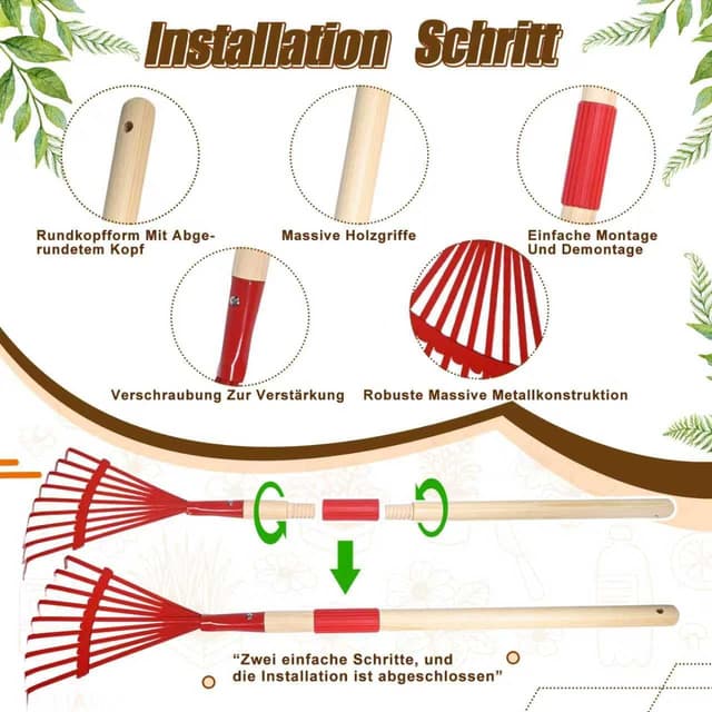 Detalle 1 de Kinder Schubkarre Gartenwerkzeug-Set 13-teilig