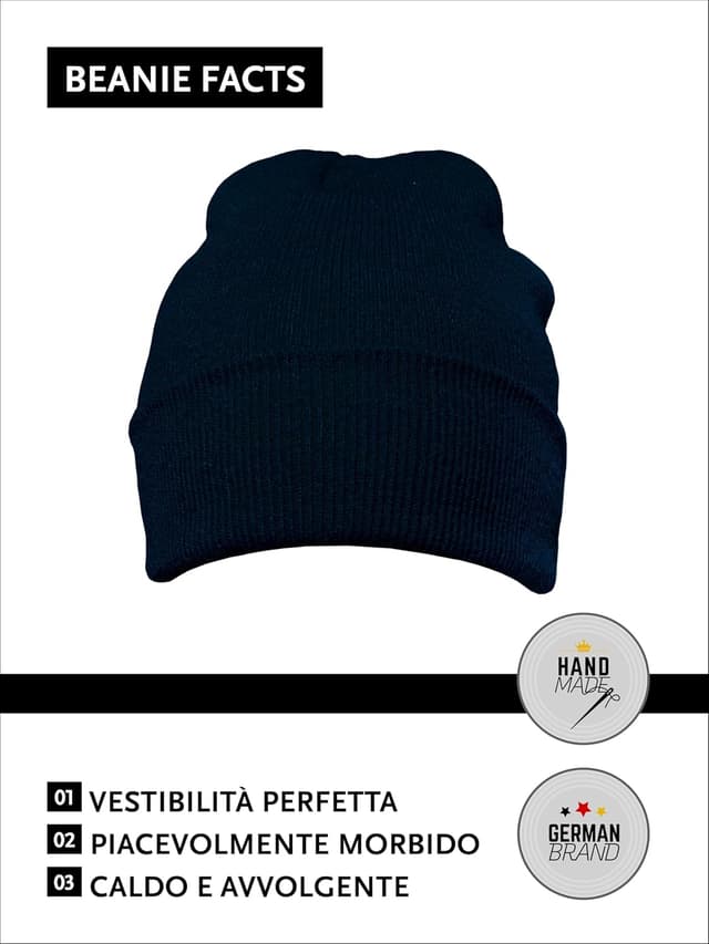 Detalle de DonDon beanie invernale classico in maglia
