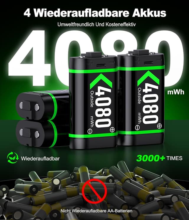 Detalle 1 de Xbox Controller-Ladestation 4x4080 mWh