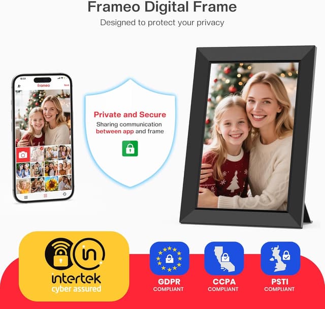 Thumbnail 4 de Frameo 10.1 Inch WiFi Digital Picture Frame 32GB