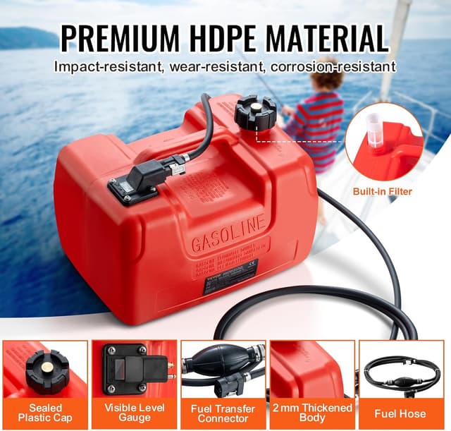 Detalle 1 de VEVOR réservoir carburant marin 12 L