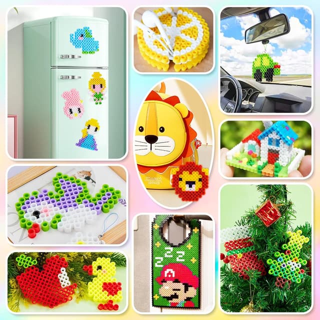 Thumbnail 6 de Bügelperlen Set 1200 Stück 10 mm Pastell