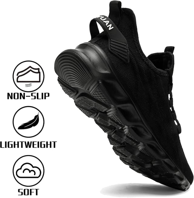 Detalle de CAIQDM Men’s Mesh Trainers Running Shoes for Walking, Gym & Jogging