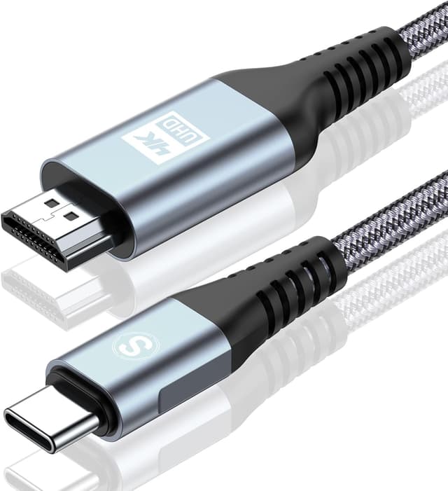 Detalle de sweguard Cavo USB-C a HDMI 4K 2 m: adattatore per trasferire lo schermo dal dispositivo con USB‑C/Thunderbolt