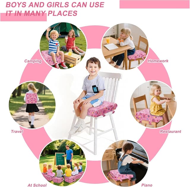 Detalle de Booster seat cushion 3-point straps 32x32x10cm