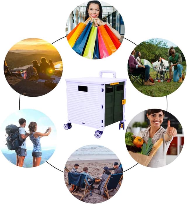 Detalle 2 de CROSS ZEBRA caddie pliable 54L violet