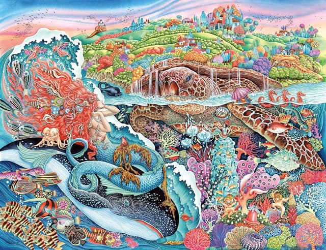 Detalle de Ravensburger Thalassic Tale 2000-piece jigsaw puzzle (age 12+)