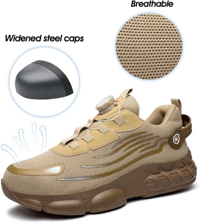 Detalle de Gugifcto Scarpe antinfortunistiche con punta in acciaio, traspiranti e leggere (EU 36-46)
