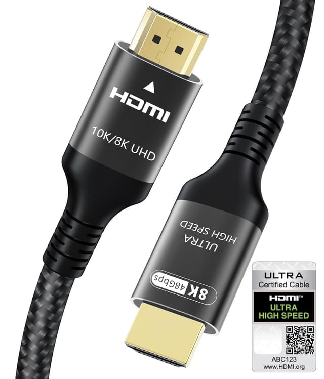 Detalle de Cavo HDMI 2.1 10K/8K da 1 m certificato 48 Gbps con Ethernet eARC CEC