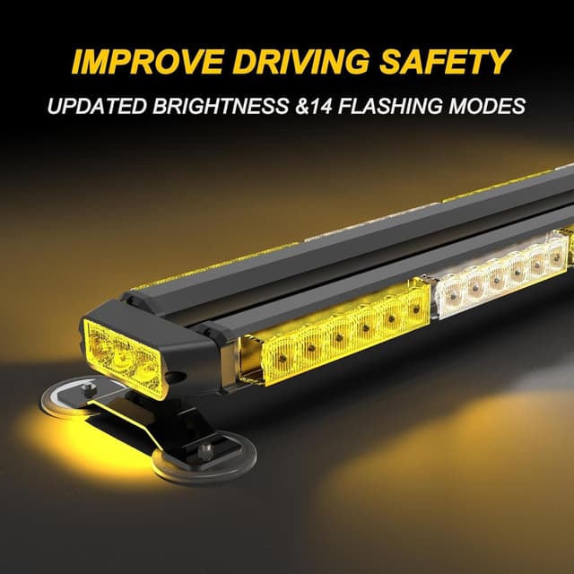 Detalle de Barre lumineuse gyrophare LED KAMOPA 96 cm (78 LED) 12/24 V avec clignotants stroboscopiques