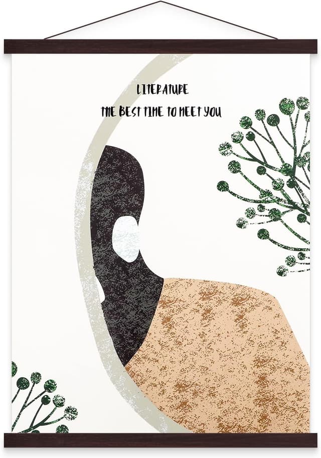 Detalle de Benjia magnetische Posterschiene (61 x 91,5 cm) aus Nussbaum – veränderbar ohne Klebestreifen