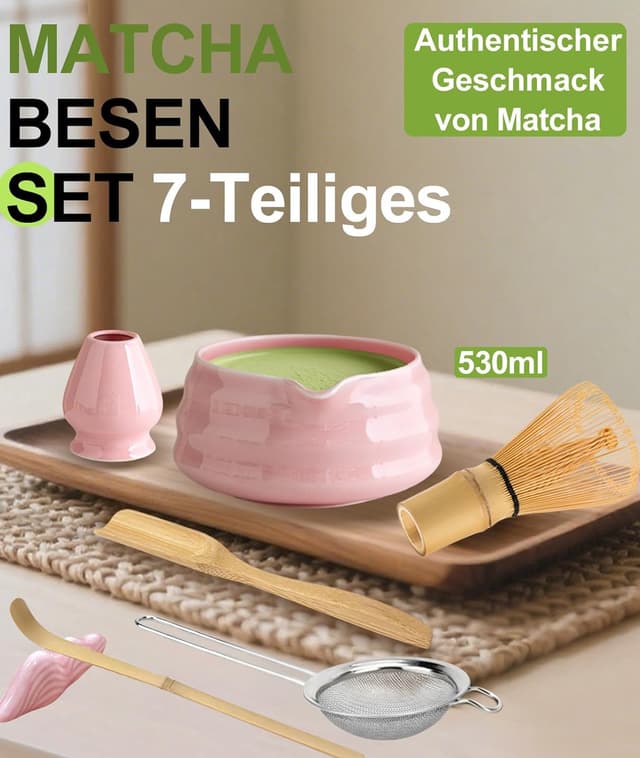 Thumbnail 1 de JBER Matcha Besen Set Rosa 7-teilig