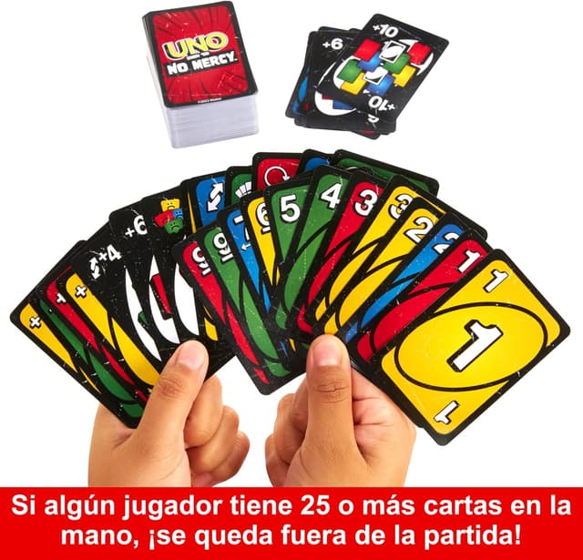 Thumbnail 4 de Mattel Games UNO No Mercy 🎲 - Juego de Cartas Despiadado
