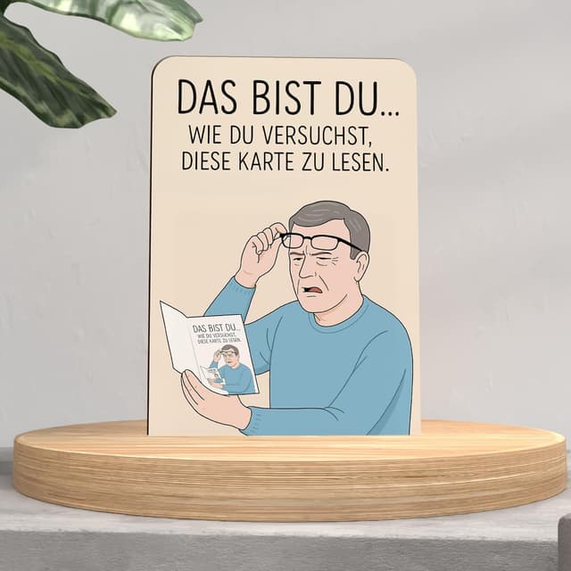 Thumbnail 3 de Lustige Holzgeburtstagskarte Männer