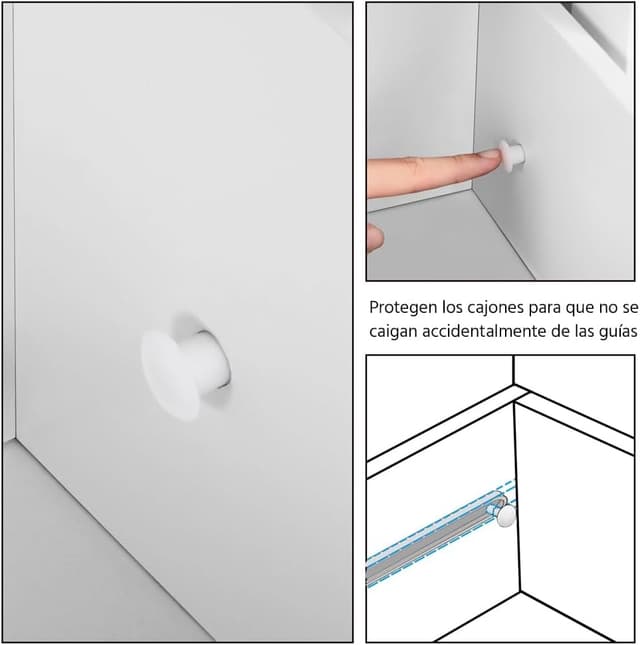 Thumbnail 4 de Yaheetech Armario de baño 4 Cajones 30x30x82cm