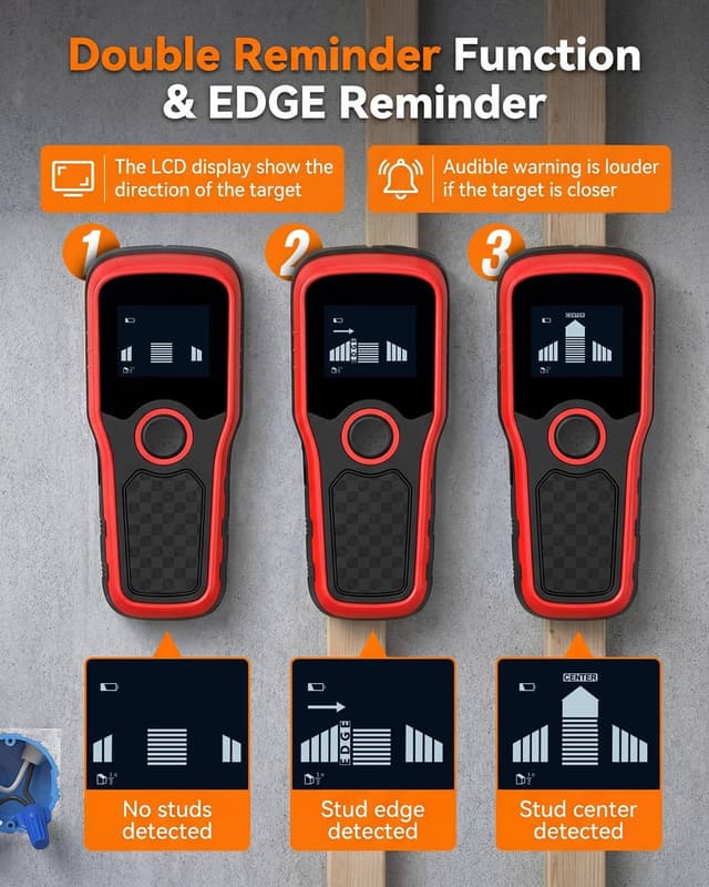 Detalle 2 de Wenleer 5-in-1 stud finder, 5-in-1 detection