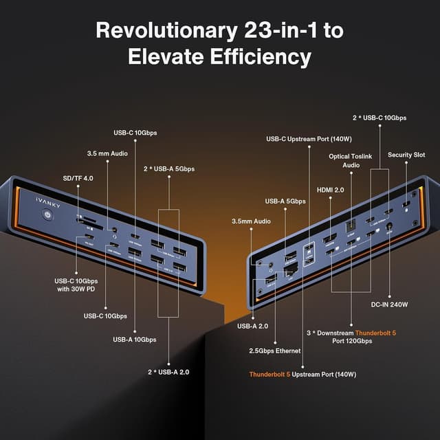 Thumbnail 1 de iVANKY FusionDock Max 2 23-in-1 Thunderbolt 5 dock