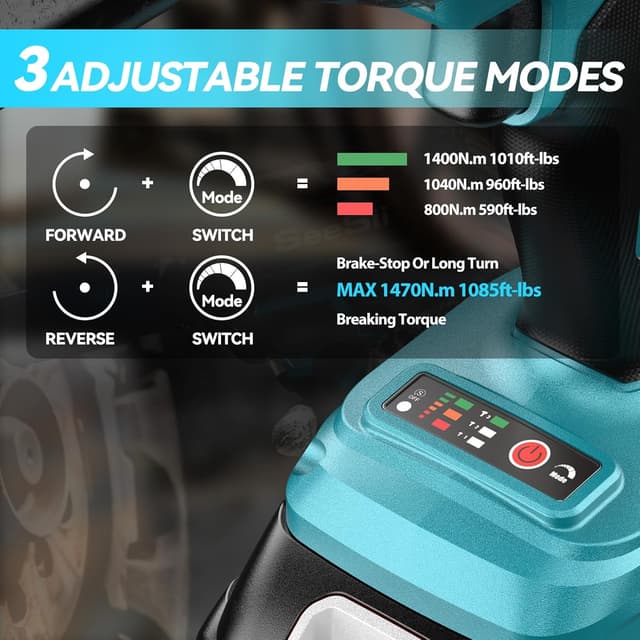 Thumbnail 6 de Uaoaii IW810 1400N.m cordless impact wrench