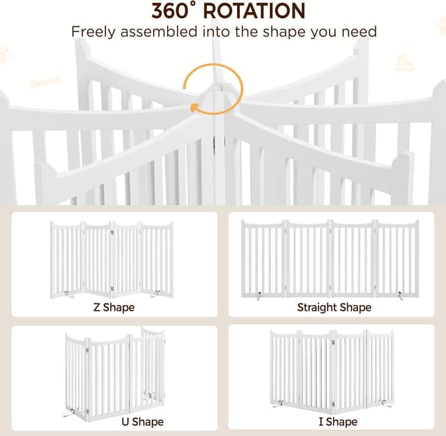 Thumbnail 6 de Yaheetech Freestanding Pet Gate 91cm