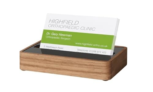 Detalle 2 de Porte-cartes SIGEL VA200 en bois de chêne, 30 cartes ⚙