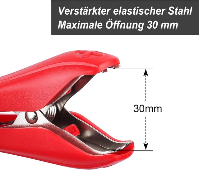 Detalle de JatilEr Krokodilklemmen mit 1,8 m Kabel – 12V, Kupferkern, 18 AWG